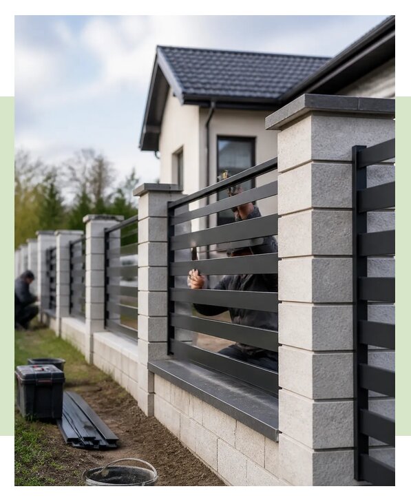Установка забора для частного дома в Рассказове по цене от 2554 р. | ЗаборЭксеперт-Рсз